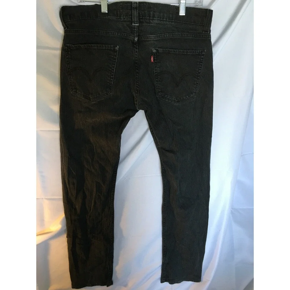 Levis 511 Skinny Jeans Mens 34x32 Faded Black Stretch Denim Pants
